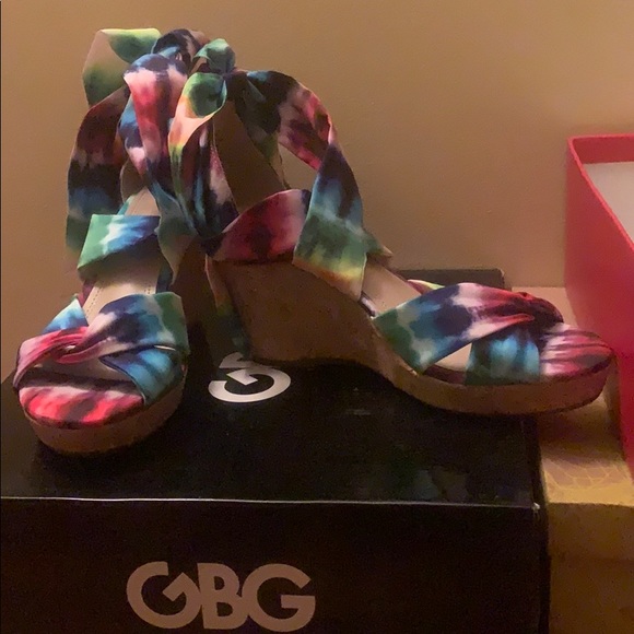 Multicolored Olitha Wedge Sandals - Picture 1 of 2